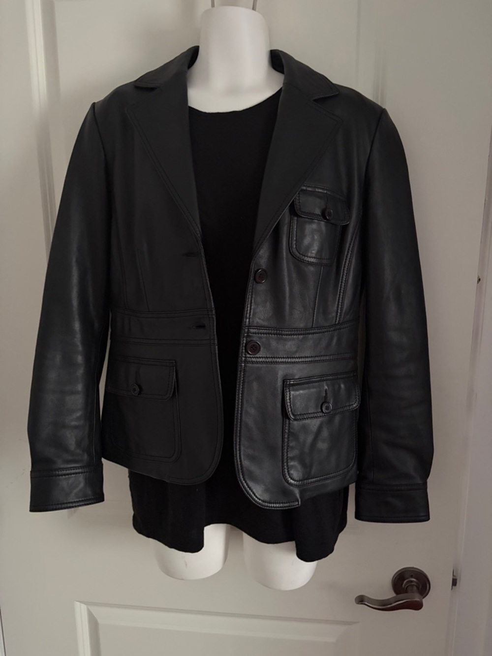 Danier Black Leather Blazer Jacket